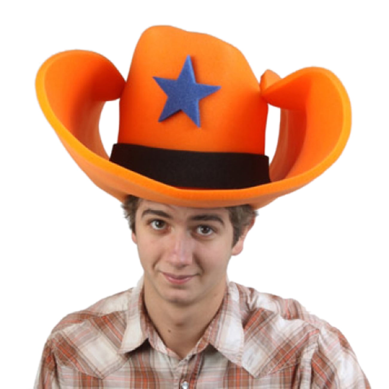 Clown Antics Super Size 50 Gallon Cowboy Hats Orange (28")