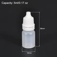 thumbnail image 2 of Uxcell Plastic 5ml/0.17 oz Small Mouth Drop Bottle White, 20 Pack, 2 of 6