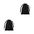 thumbnail image 1 of Matsuzay Bolsas con cordón Bolsas duraderas y reutilizables para aplicaciones amplias Bolsas de joyería fáciles de usar súper suaves negro negro 2Conjunto, 1 of 6