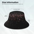 thumbnail image 6 of Kll Rose Gold Glitter1 Bucket Hat For Women Men Packable Travel Beach Sun Hat Outdoor Rave Accessories Reflective Fisherman Cap, 6 of 9