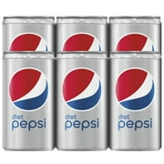 Diet Pepsi Soda 7.5oz Mini Cans, Quantity of 12