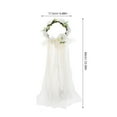thumbnail image 2 of HOOWIFFY White Multi-Fabric Flower Bridal Headpiece Wedding Decoration Accessory, 2 of 7