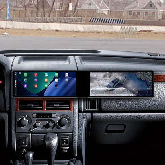 SNATEEN Dual 12.3 inch Carplay Screen/Radio/Multimedia Player for Jeep 2/Grand Cherokee 1998-2005 Car Navigation/GPS Upgrade Headunit Android Display 1080P Touch Screen Receiver Replace System