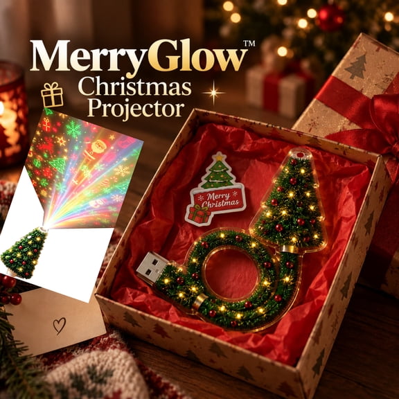 Christmas Projector Light Indoor, USB Plug and Play HD Christmas Projector,Christmas Night Light,Flexible Tree Lamp for Bedroom, Ceiling, Desk , Holiday Decor, Holiday Party ,Christmasmas Gifts