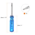 thumbnail image 2 of Unique Bargains 4Pcs Mini Torx Screwdriver T6 Magnetic Star Head 45mm Length for Repair, Blue, 2 of 6