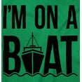 thumbnail image 2 of On A Boat Fishing Cruise Ship Angler Crewneck T Shirts Boy Girl Teen Brisco Brands XS, 2 of 6