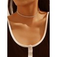 thumbnail image 2 of Namzi Rhinestone Choker Necklaces Silver Sparkling Diamond Choker Crystal Bracelet Rhinestone Necklace, 2 of 4