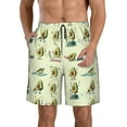 thumbnail image 2 of Uemuo Avocado for Exercise Pattern Men's Swim Trunks Hawaiian Beach Bathing Suit Swimsuits Beach Quick-Dry Shorts with Pockets-XX-Large, 2 of 9