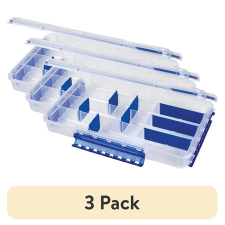 (3 pack) Flambeau Outdoors WP5005 Large Ultimate Tuff Tainer Utility Fishing Tackle Box 14 inches Long Plastic