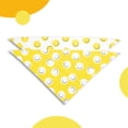 thumbnail image 2 of Summer Dog Bandanas 2 Large Pack,Yellow White Smile Face Reversible Adjustable Triangle Pet Scarves for Boy and Girl,Cute Stripe Bandana for Small Medium Large Dogs Cats(Large), 2 of 5