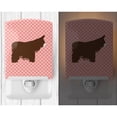 thumbnail image 2 of Poitou Poiteuin Donkey Pink Check Ceramic Night Light, 2 of 2