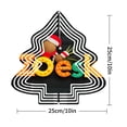 thumbnail image 3 of Stylish Metal Hanging Christmas Tree Wind Spinner - Colorful ' 2023 ' Design with Santa Hat & Palm Tree for Festive Yard Decor, 3 of 7