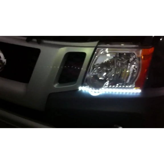 For Nissan Xterra LED DRL Head Light Strips Daytime Running Lamps