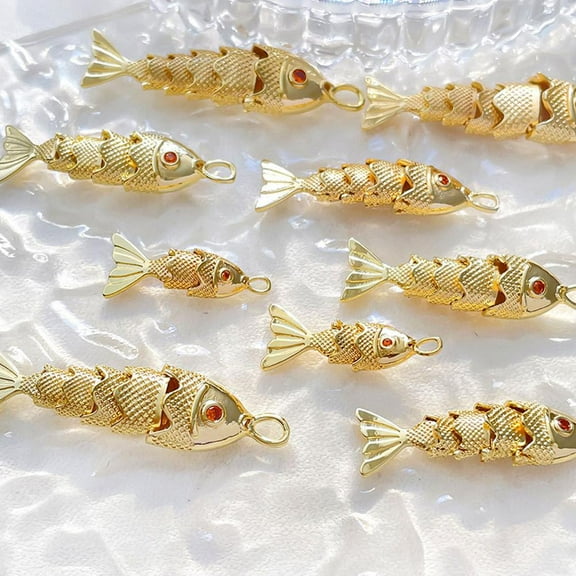 Clerance! PawCasa Fish Pendants Diy Nelace Pendants Pave Zircon Ocean Charmss Lot B4 P6S1 H