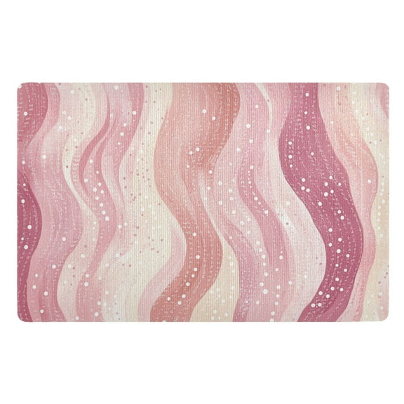 Yayeee Doormat for Indoor Entrance 32" x 20" Non Slippery Floor Rug, Soft Brown Pattern