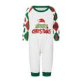 thumbnail image 2 of Elippeo Christmas Family Pajamas Matching Set Letter Print Raglan Sleeve Tops and Elastic Pants Loungewear Soft Sleepwear, 2 of 10