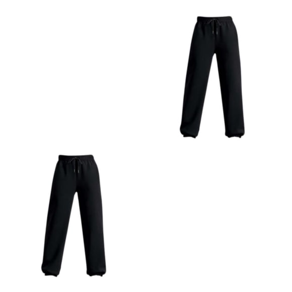 Toystoory Womens weatpants Fleece Lining Jogger Pants Harem Casual Trouser Negro 3XL 2piezas