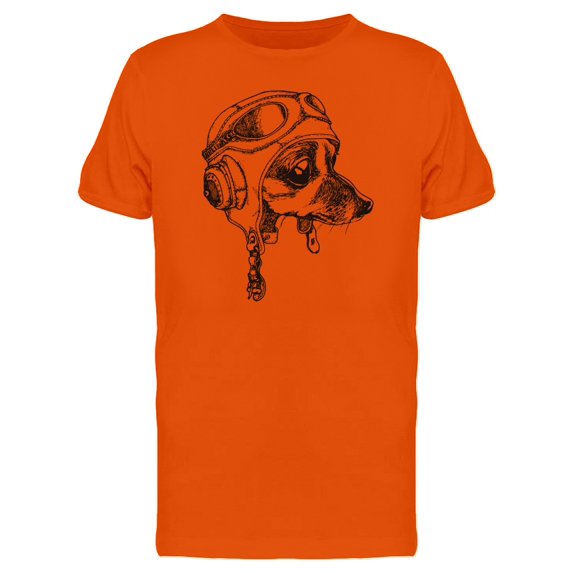 Terrier Dog With Helmet Tee Men's -Image by Shutterstock