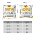 thumbnail image 2 of Honeii Home Cooking Print Throw Pillow, Square Decorative Pillow Forms Soft Fluffy Plump Pillow Decorative Pillow Inserts,Couch Pillows-26"x26", 2 of 7