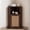 Brown, variant on Mintazer Farmhouse Floor Corner Storage Cabinet with Open Storage, Barn Door & Adjustable Shelf for Bathroom, Living Room, White