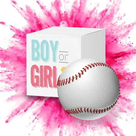 Gender Reveal Baseball (1 Pink Ball) Packed with Exploding Powder, Team Girl Sex Revealing Party Baby Shower Smoke Bombs Party Supplies & Occasions Best Decoration