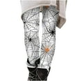 thumbnail image 4 of Atogsazn Halloween Leggings for Women Spiderweb Graphic High Waisted Slim Leg Pants Fashion Trousers White XXL, 4 of 6