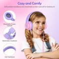 thumbnail image 4 of Candy Bila Auriculares para niños, Auriculares con cable para niños con micrófono, Limitador de volumen de 85/94 dB para niñas y niños, Auriculares plegables para aprendizaje y entretenimiento, 4 of 5