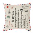 thumbnail image 3 of Cateissary Funda de almohada de piel de melocotón con letras de 45x45cm, diseño personalizado, funda de almohada decorativa, funda de cojín para el Decoración del hogar papa a hijo Cateissary HA002997-01, 3 of 6