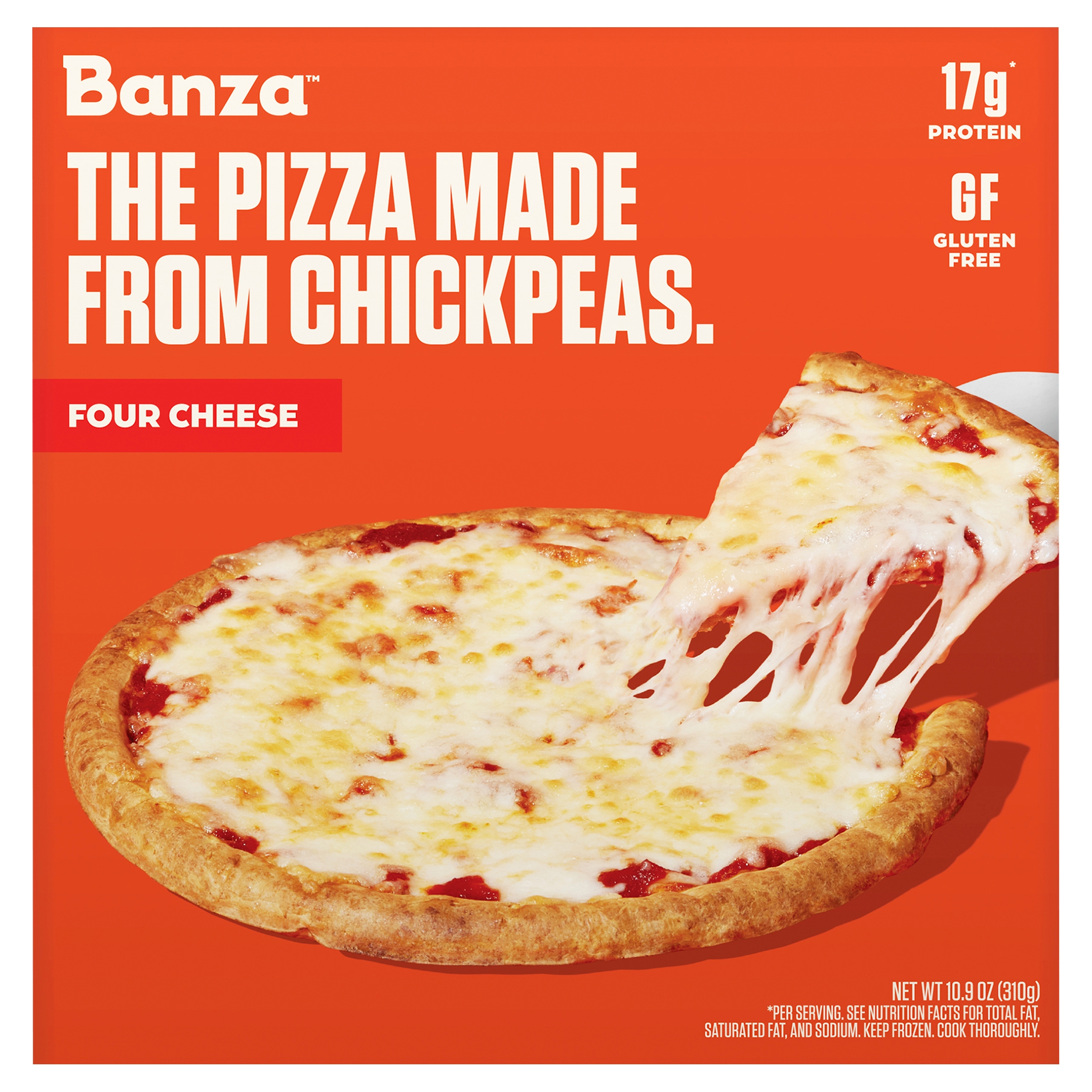 Banza Chickpea Crust Four Cheese Pizza With Red Sauce 10 9 Oz 9 inch Banza Chickpea Crust Four Cheese Pizza With Red Sauce 10 9 Oz 9 inch