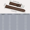 thumbnail image 6 of BISONSTRAP Watch Strap 19mm, Vintage Leather Replacement Watch Band, Brown, 6 of 7