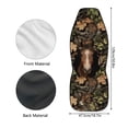 thumbnail image 6 of Uourmeti Horse Camo Leaves Print Car Seat Protector Fade Resistant Car Seat Cover Anti-Aging Anti-Scratch 1 pcs Compatible with Auto Suv, 6 of 6