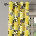 thumbnail image 2 of Ambesonne Geometric Grommet Curtain, Psychedelic Rings, 50" x 96", Mustard, 2 of 6