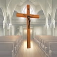 thumbnail image 3 of Religious Wooden Crucifix Statue Catholic Figurine Wall Hanging Sculpture Chapel Decoration Collective, 3 of 8