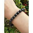 thumbnail image 3 of K-KED 8mm Shungite Beaded Handmade Delicate Jewelry Stress Relief Crystal Stretch Bracelet, 3 of 5