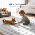 thumbnail image 6 of Buganda Area Rugs for Living Room, Soft Shaggy Rug for Bedroom , Non Slip Machine Washable Carpet, Light Grey, 2'x3', 6 of 9