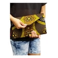 thumbnail image 3 of Black and Yellow African Print Clutch Purse, 3 of 3