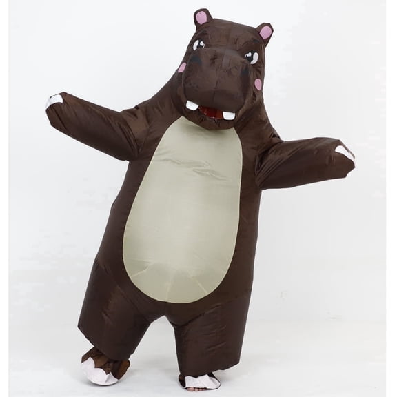 Inflatable Cute Hippo Adult Halloween Character Christmas Dress Full Body Props Outfit Mascot Costume for Adult