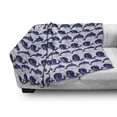 thumbnail image 3 of Whales Soft Flannel Fleece Blanket, Fun Loving Animals Dolphin and Whale Horizontally Arranged Motifs Pattern, Cozy Plush for Indoor and Outdoor Use, 50" x 60", Indigo and Baby Blue, by Ambesonne, 3 of 6