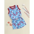 thumbnail image 5 of BemeyourBBs Kid Toddler Baby Boy 4th Of July Outfit Patriotic Summer Independent Day Clothes Cute Ice Cream Print Tank Tops Shorts Set Toddler Fourth of July Outfit, 5 of 9
