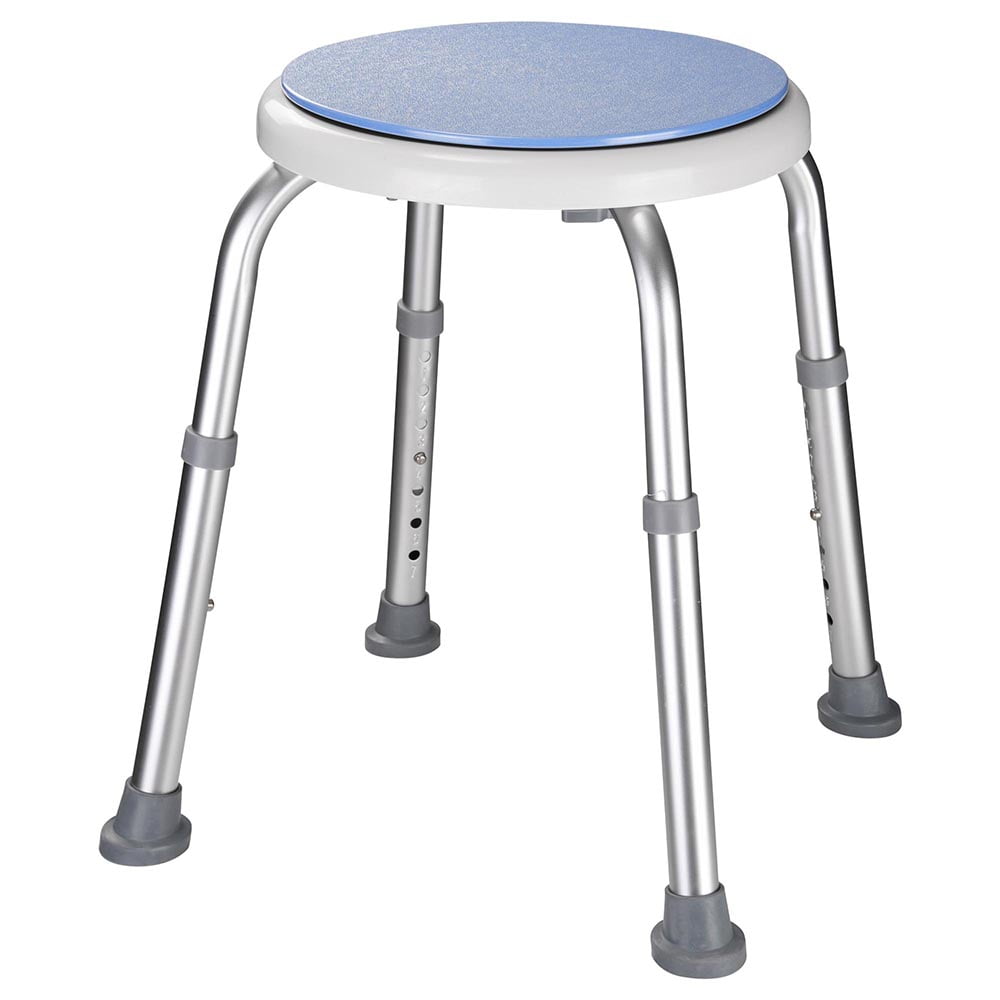14" Adjustable Medical Shower Stool w/ Removable Tray Bath Chair Bathroom Safety