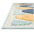 thumbnail image 6 of Unique Loom Belize Outdoor Collection Area Rug - Dangriga (6' x 9' Rectangle Blue/Orange), 6 of 7