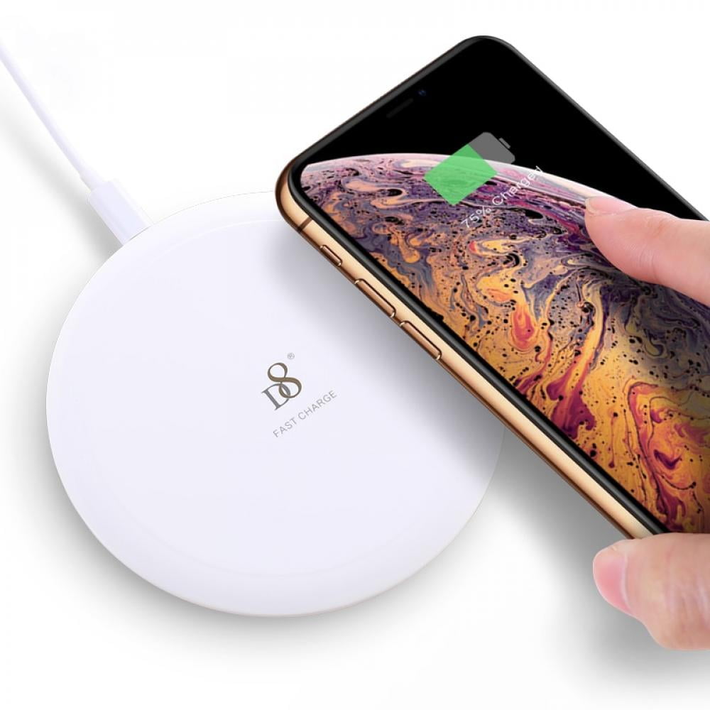 D8 Qi Fast Wireless Charger Ultrathin Metal Pad 10W 7.5W for iPhone 12 13 Pro Max S9 Note 9