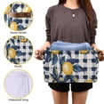 thumbnail image 3 of Yayeee 2 Pack Canvas Storage Basket with Handles for Shelves Fabric Bins Closet Organizer, Beige Plaid Lemon, 3 of 8