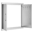 thumbnail image 4 of 24W x 24H Inch Stainless Steel Flush Mount Double Wall Vertical Door with Handles and Hooks for Outdoor Kitchen BBQ Island Grilling Station Cabinet, 4 of 9