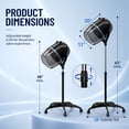 thumbnail image 2 of ZENSTYLE 1300W Floor Hair Dryer Rolling Salon Standing Bonnet Black, 2 of 10