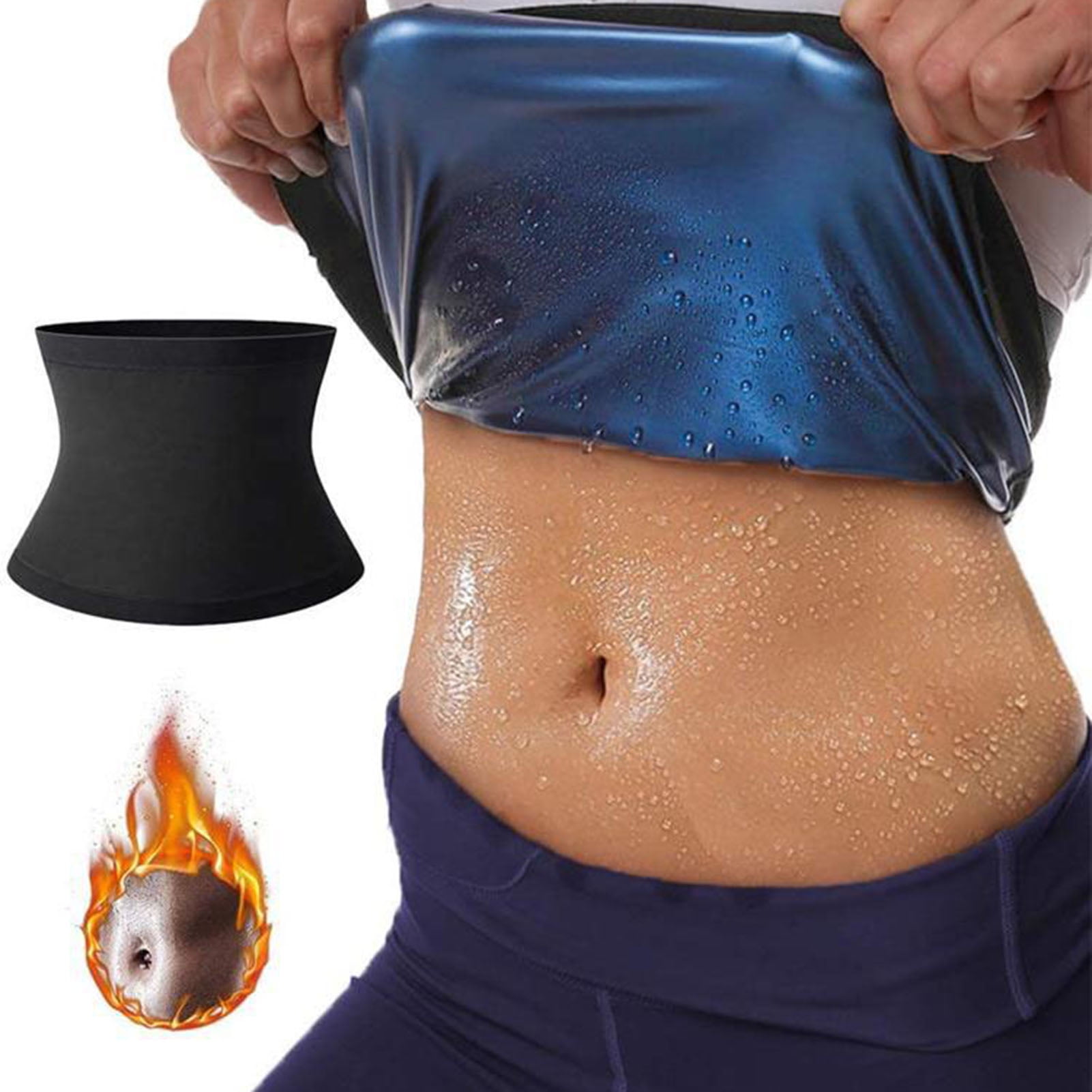 Cheers Sweating Fat Burning Weight Loss Wrap Belly Waist Trainer Slimming Belt Shapewear for Sauna