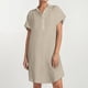 thumbnail image 2 of Vestido camisero de manga corta con botones para mujer: túnica informal de color liso, tejido suave y transpirable, versátil para tres estaciones., 2 of 5