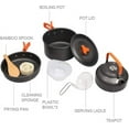 thumbnail image 4 of Camping Cookware Kit Outdoor Aluminum Cooking Set Water Kettle Pan Kitchen u Travelling Hiking Picnic BBQ Tableware Equipment, 4 of 6