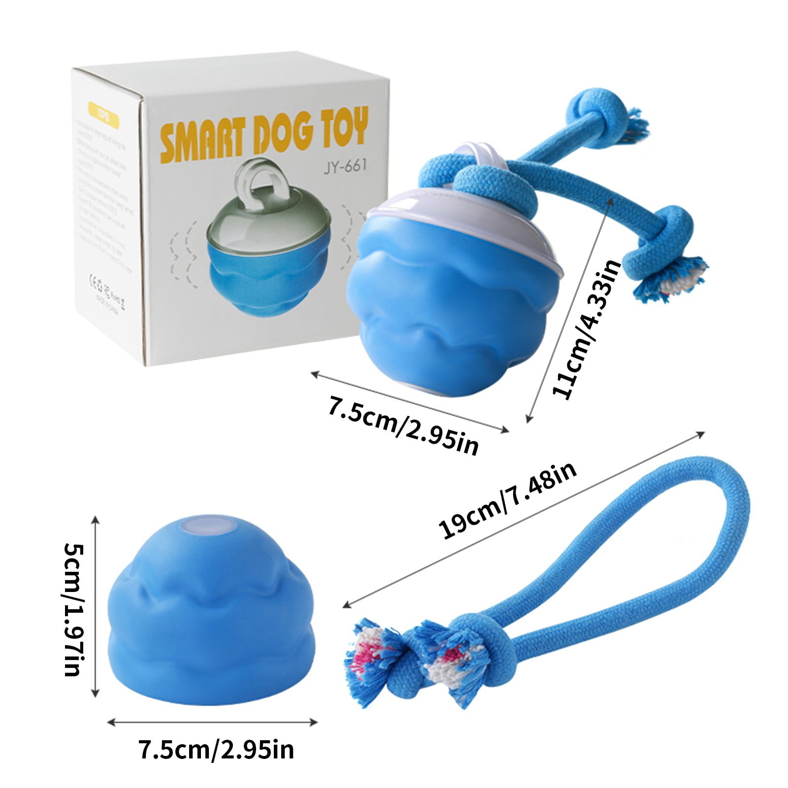 Automatic Jumping Dog Toy - Interactive LED Pet Toy with 3 Play Modes, Chew-Resistant TPR Material for Puppies to Large Dogs, Best Christmas Gift for Energetic Pets