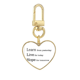 thumbnail image 1 of Aprender a vivir la esperanza de citar Llavero de metal en forma de corazón dorado, 1 of 3